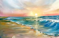 Rabia Ehsaan, Echoes Of Shorelines, 24 x 36 inch,  Oil On Canvas,  AC-REH-002